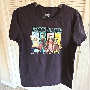 Demon Slayer Black T-shirt Graphic Nezuko Tanijro Zenitsu Inosuke Sz M